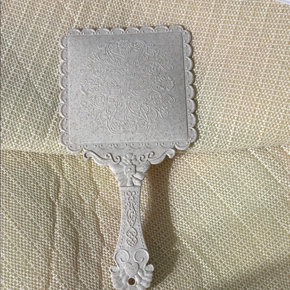 Decorative Cream Ornate Hand Mirror - Brand Unspecified